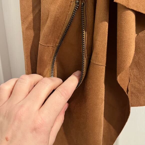 Sofia Vergara Women's Camel Moto Single-Breasted Jacket Size Large - Picture 6 of 9